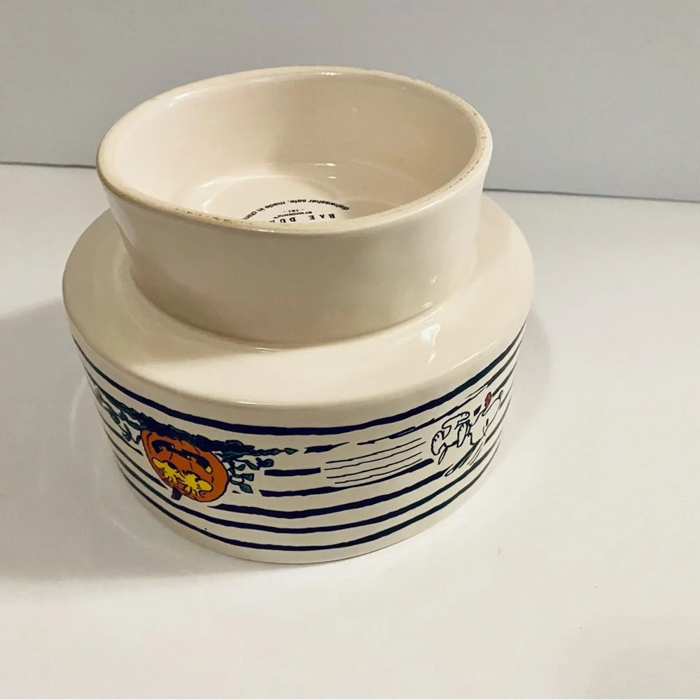 NWOT Rae Dunn Peanuts Dog Bowl Featuring Snoopy and Woodstock